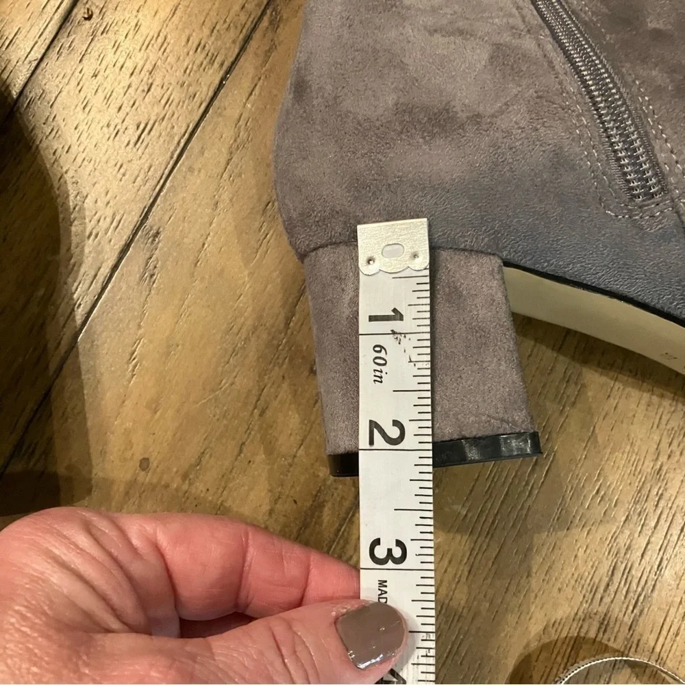 Marc Fisher LTD Arrine Over-the-Knee Faux Suede Boots, color gray, size 5